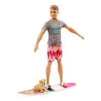 Кукла Barbie Серфер Кен с питомцем FBD71